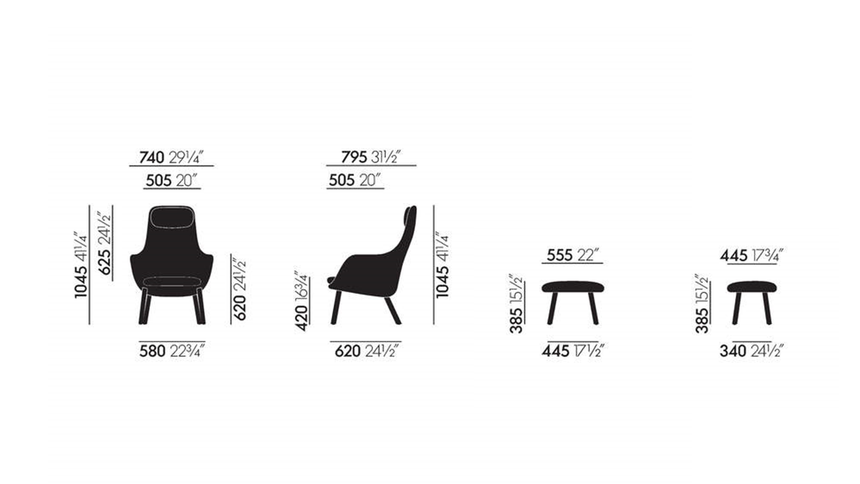 Hal Lounge Chair & Ottoman